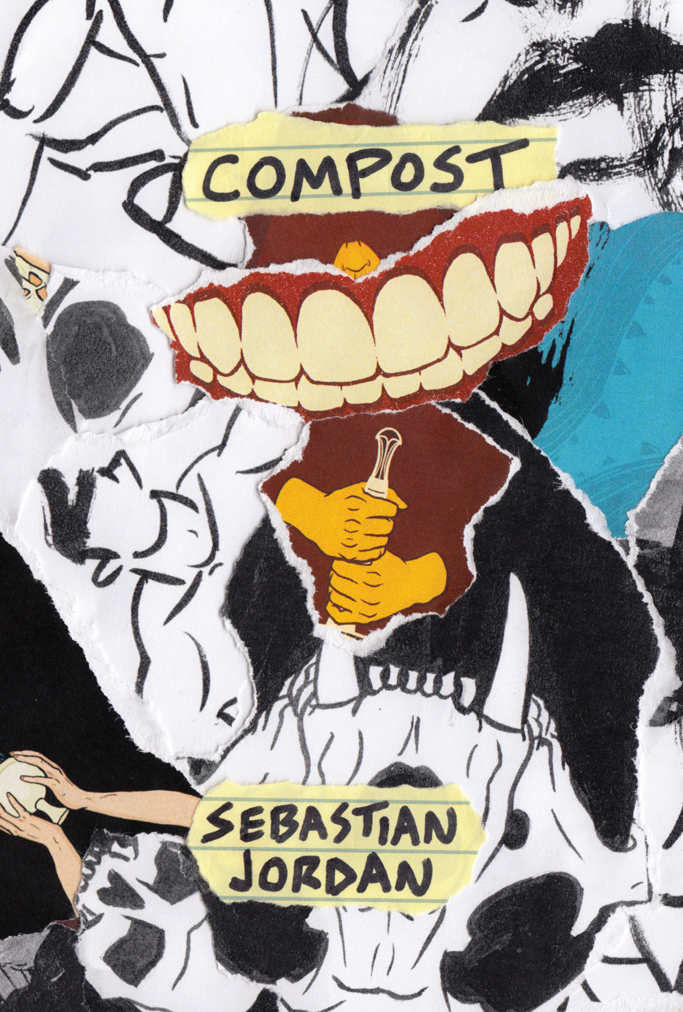 Front Cover of COMPOST. A collage of illustrations and sketches.